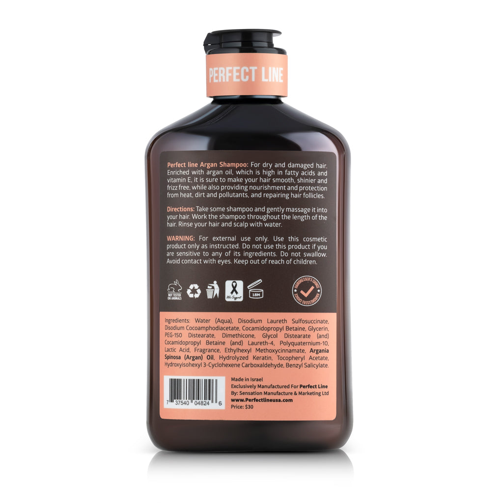 Shampoo hidratante de Keratina con Aceite de Argán 400 mL