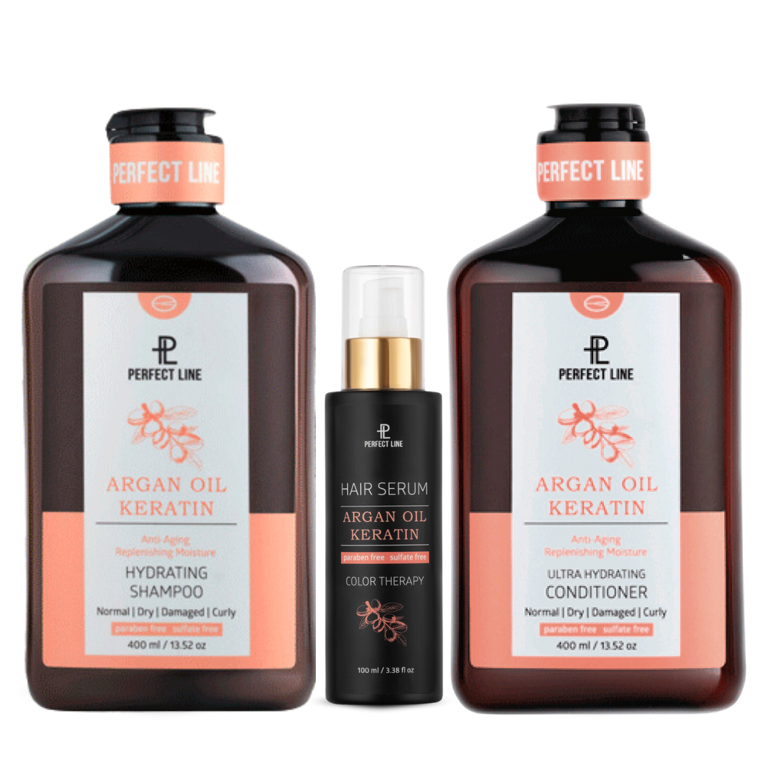 Kit para reducir el frizz de Keratina con Aceite de Argán