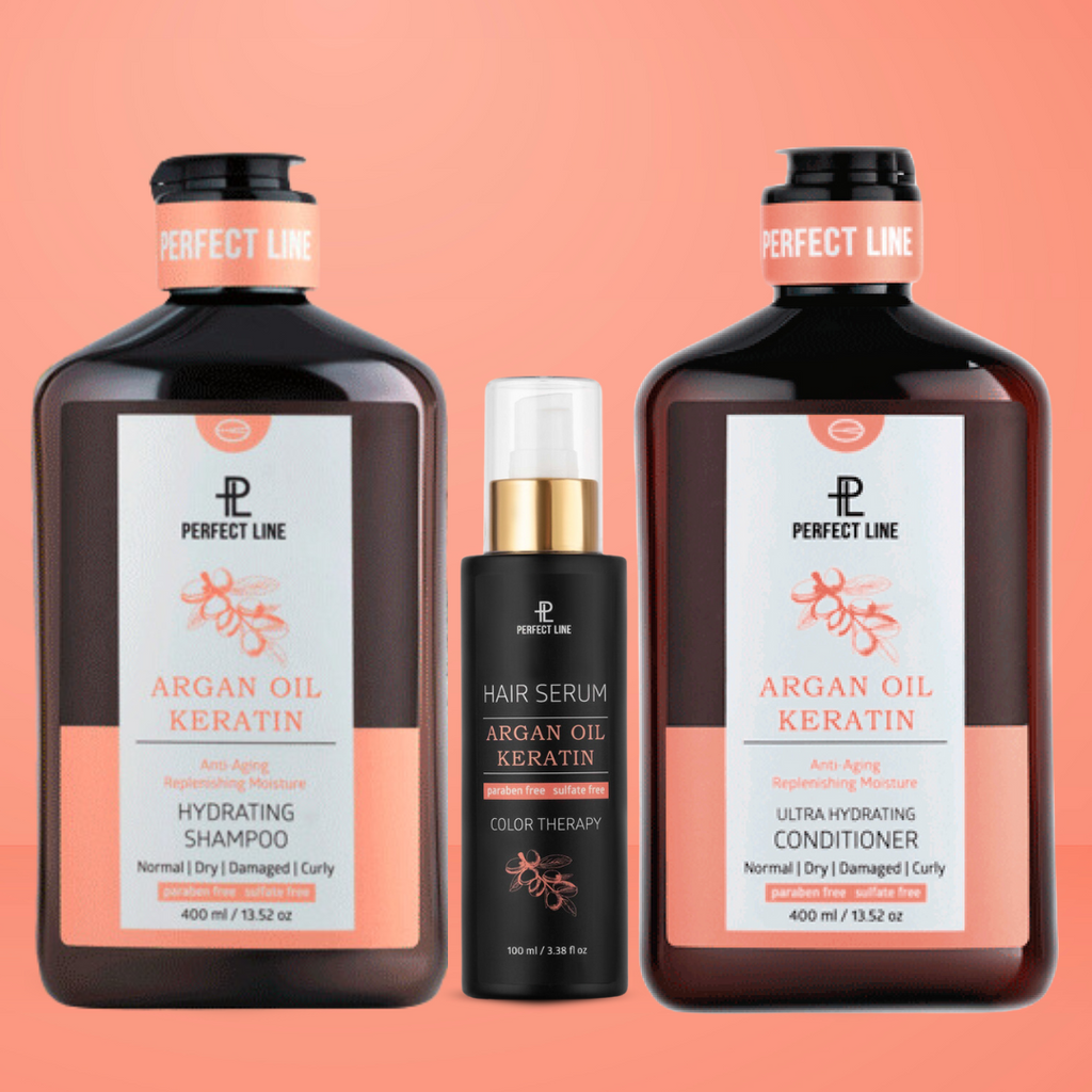 Kit para reducir el frizz de Keratina con Aceite de Argán
